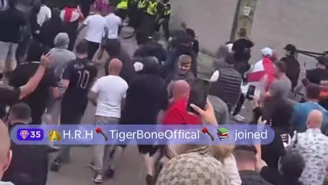 British police guarding Rotherham immigration hotel are now being stoned by British people!