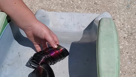 Multi-Colored Broken Slinky - Slide Test