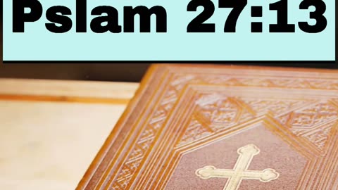 Daily Bible Verse - April 20th, 2024 Psalm 27:13