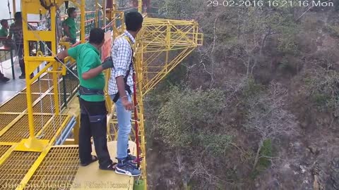 Funny Bungee Jump in Rishikesh