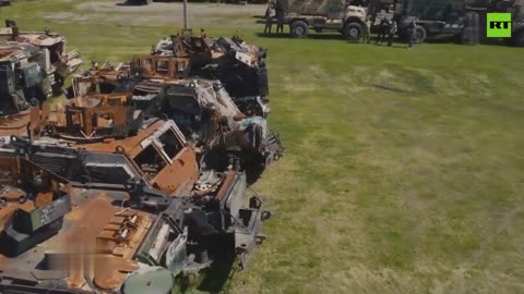 Massive Junkyard of Burnt MaxxPro MRAP Armored Vehicles