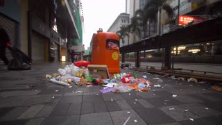 Rubbish on street