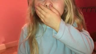 Little girl hurts her mouth REAL BAD