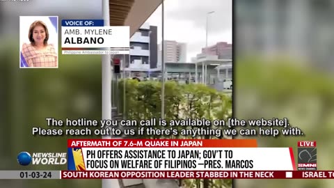 Philippines ready to assist earthquake victims in Japan –Pres. Marcos