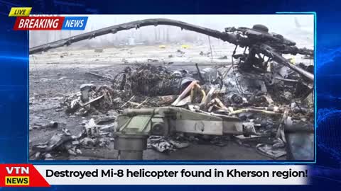 5 minutes ago! Destroyed Mi-8 helicopter found in Kherson region!