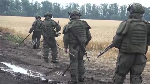 Mine Clearance Work By Russian Army Combat Engineers - Ukraine War Combat Footage 2022