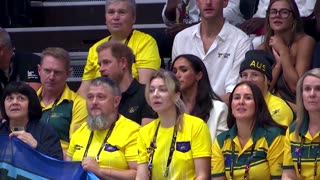 Harry and Meghan watch wheelchair basketball