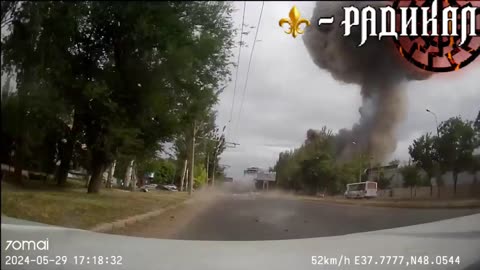 Ukrainian missile strike in Donetsk