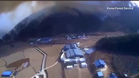 A forest fire has broken out in South Korea near the Hanul Nuclear Power Plant.