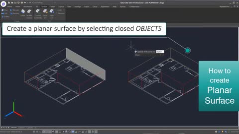 How to create Planar Surface in a CAD software