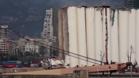 Part of Beirut silo complex collapses