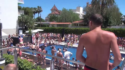 Sitges Spain Gay LGBTQIA+Pride 2016 Famous Pool Party Part 1