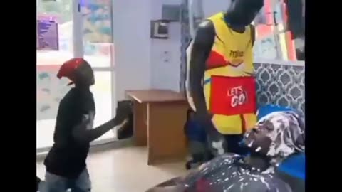 Funny African Barber