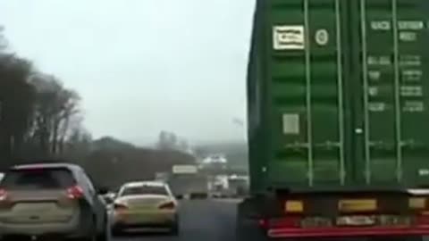Container trailer lost control