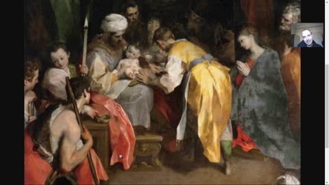 Commento iconografico del dipinto del Barocci,La Circoncisione al pene e l'imposizione del nome all'ebreo Gesù FIGLIO DI DIO e della Vergine Maria che nacque a Betlemme in Giudea.l'opera oggi è visibile al Louvre di Parigi