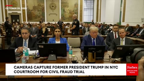 WATCH- Cameras Capture Trump In NYC Courtroom For Civil Fraud Trial