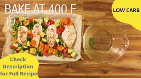 Roasted Chicken & Veggie Sheet Pan Low Carb Recipe for Weight Loss