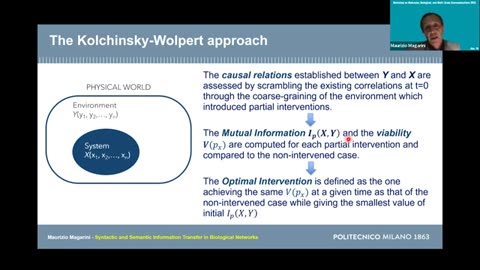 Syntactic and Semantic Information Transfer in Biological Networks - Maurizio Magarini Intelegent Connectivity LAB 2023