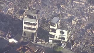 Drone footage reveals quake damage in Japan
