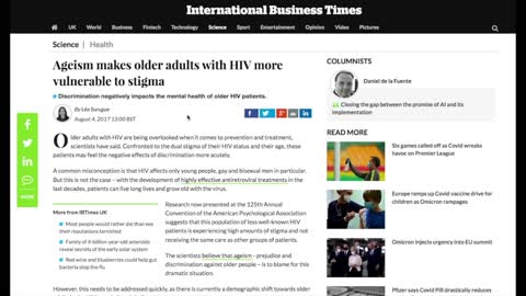 Ageism makes older adults with HIV more vulnerable to Stigma