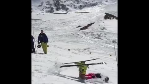 Collab copyright protection - skiing competition flip fail