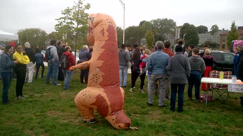 T-Rex Dancing to Live Swing Music