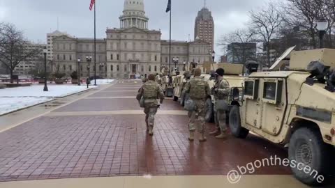 Army National Guard Takes Over Michigan State Capitol