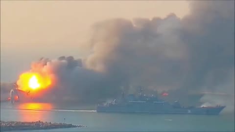 Russian landing craft has been destroyed