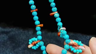 Natural turquoise spiny oyster unique design handmade choker gemstone jewelry03