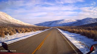 Driving a semi truck from Logan, Utah, to Diamondville, Wyoming, including winter scenery (5/7)