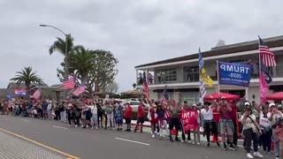 Trump Supporters Line The Streets of California