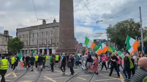 "Get them out! Get them out!" Irish Lives Matter