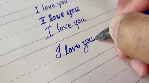 Writing I love you in different styles