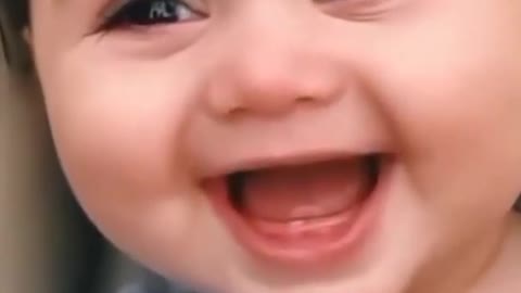 Cute baby laugh