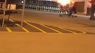 Cigarette Ignites Shopping Cart Fire