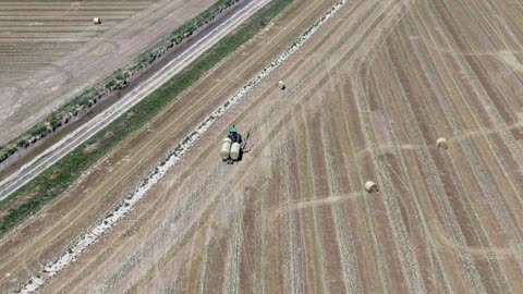 Hyperlapse of Chance picking up bales