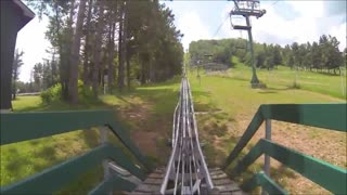 Wisp Mountain Coaster GoPro POV with no brakes