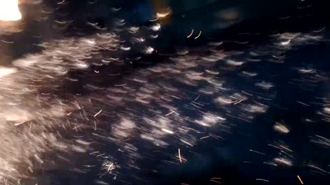 Sparks Fly as Molten Metal Explodes