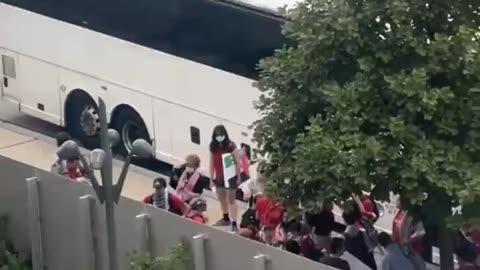 Pro-Hamas protesters bussed into Washington DC.