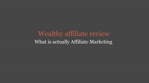 What is actually Affiliate Marketing