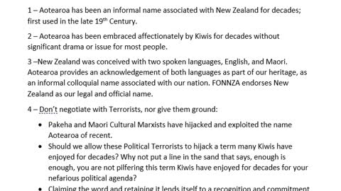 FONNZA 'WHY INCLUDE AOTEAROA?'