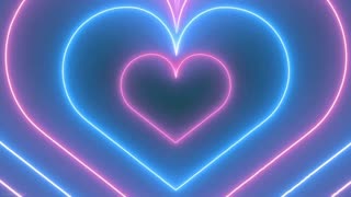 501. Light Love Heart Tunnel❤️💙Romantic Sweet Neon Hearts