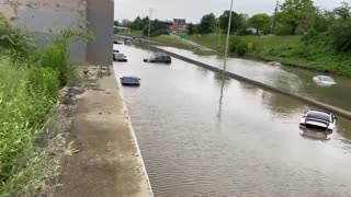 Dozens of people rescued from cars after flooding in Metro Detroit