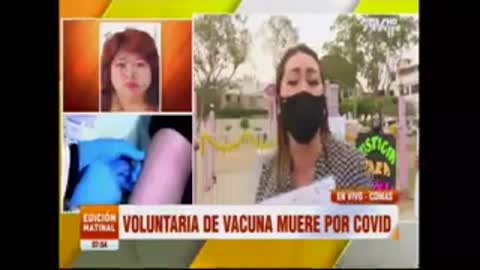 Mujer sana y voluntaria para vacuna vs sars cov 2 en Perú muere tras recibir la vacuna