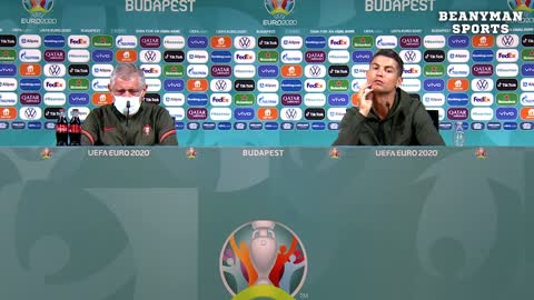 Cristiano Ronaldo - Hungary v Portugal - Pre-Match Press Conference (Removes Coca-Cola)- Euro 2020