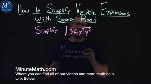 How to Simplify Variable Expressions with Square Root | Simplify √(36x²y²) | Part 4 of 4