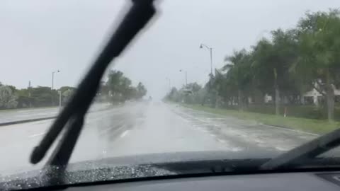 Heading Down Bonita Beach Road to see Tropical Storm Elsa