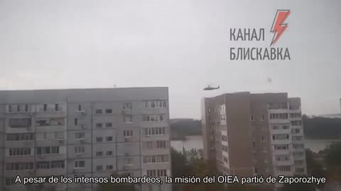 A pesar de los intensos bombardeos, la misión del OIEA partió de Zaporozhye hacia Energodar.