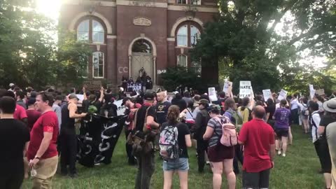 Left-Wing Agitators Chant "Cops And The Klan Go Hand In Hand"
