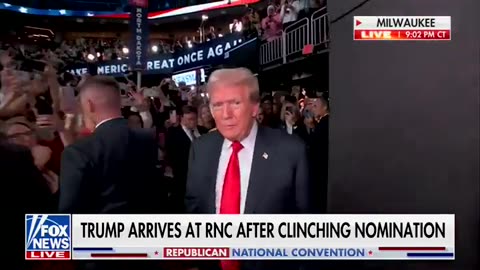 Epic entrance of Donald Trump after surviving Assassination Attempt Bandage on Ear